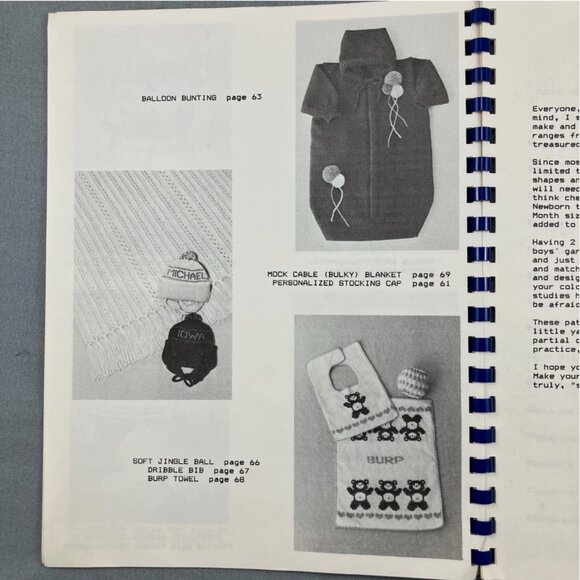 Machine Knitting Pattern Book Baby Gift Catalog Christening Personalized Cap Etc - Picture 4 of 4